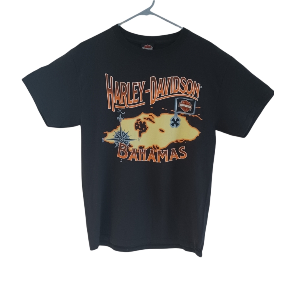 Harley Davidson Bahamas Men's Graphic T-Shirt Size M - Double Sided -NICE! - Picture 2 of 6